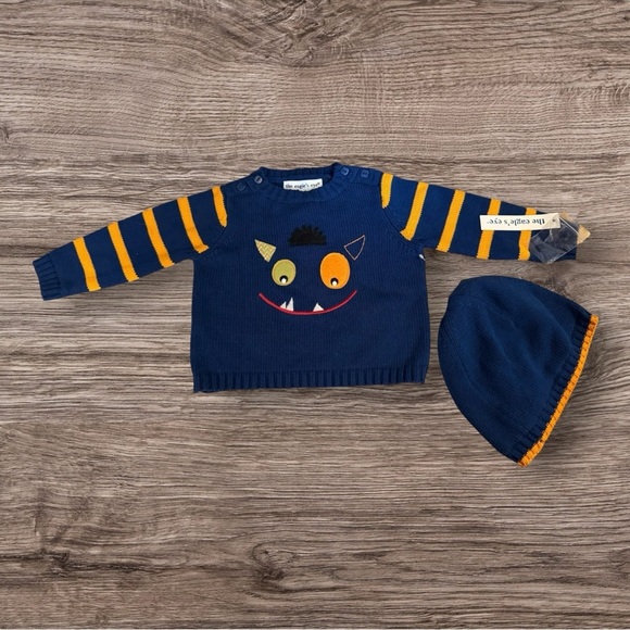 The Eagle's Eye Infant Monster Sweater with Hat - NWT - Picture 2 of 5